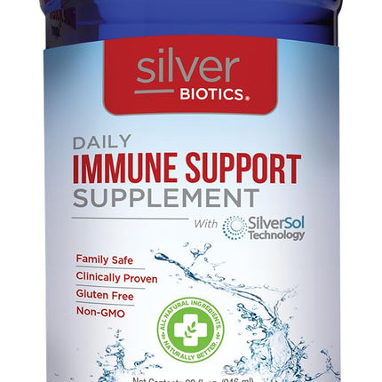 Silver Biotics Advanced Silver Technology with SilverSol Ag4O4 10 PPM – 32 Fl Oz (Pack of 2) | Immune Support