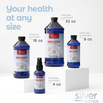 Silver Biotics Advanced Silver Technology with SilverSol Ag4O4 10 PPM – 32 Fl Oz (Pack of 2) | Immune Support