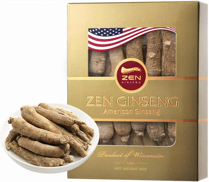 American Wisconsin Ginseng – 4oz (Super Long Jumbo Root) for Performance & Mental Health
