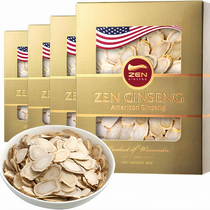 American Wisconsin Ginseng Slices - 16 oz | Boost Energy, Performance & Mood