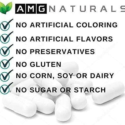 AMG Naturals Artichoke Extract Capsules – 7 mg Cynarin | Liver Support, Digestion & Estrogen Metabolism | Vegan & Gluten Free | 60 Capsules