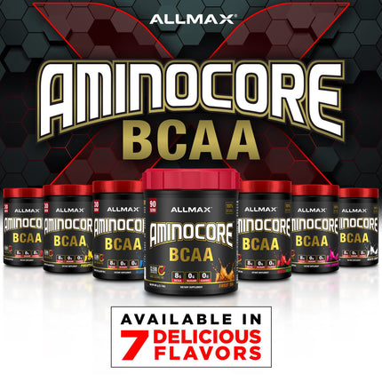ALLMAX AMINOCORE BCAA – Fruit Punch, 945 g | 90 Servings, 8.18 g BCAA per Serving