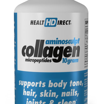 HEALTH DIRECT AminoSculpt Liquid Collagen Micropeptides – 28 oz | 28 Servings | 10 g Medical-Grade Liquid Collagen for Women – Strawberry Banana