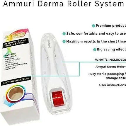 Ammuri Derma Roller Titanium Skin Rejuvenation System