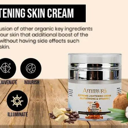 Ammuri Lightening Brightening Moisturiser Cream – For Face, Body & Sensitive Areas (50g)