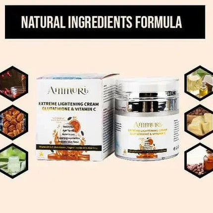 Ammuri Lightening Brightening Moisturiser Cream – For Face, Body & Sensitive Areas (50g)