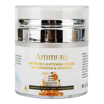 Ammuri Lightening Brightening Moisturiser Cream – For Face, Body & Sensitive Areas (50g)