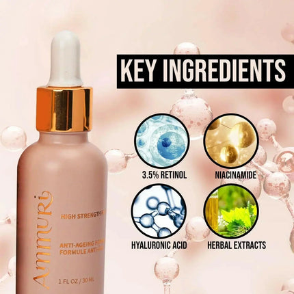 Retinol 3.5% Anti-Ageing Serum for Wrinkles & Skin Firming | Ammuri