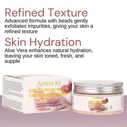 Retinol Facial Scrub & Exfoliating Cream for Smooth Skin | Ammuri