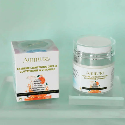 Ammuri Lightening Brightening Moisturiser Cream – For Face, Body & Sensitive Areas (50g)