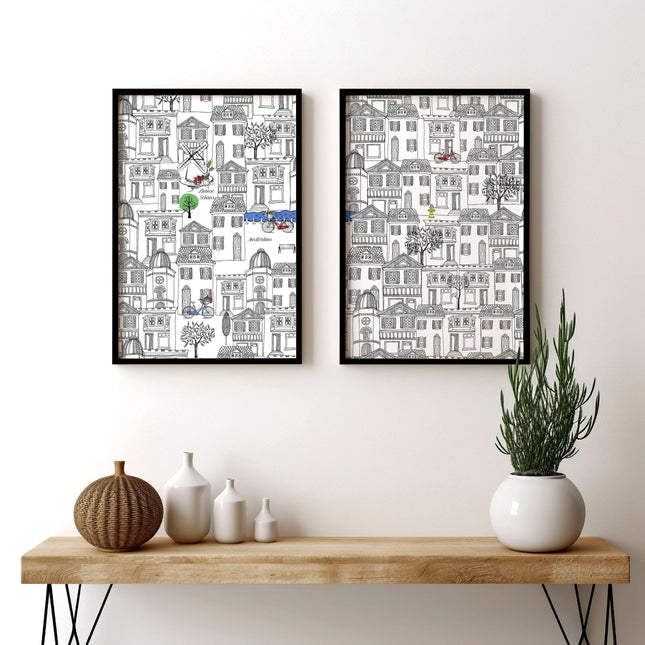 Amsterdam posters | Set of 2 travel wall art