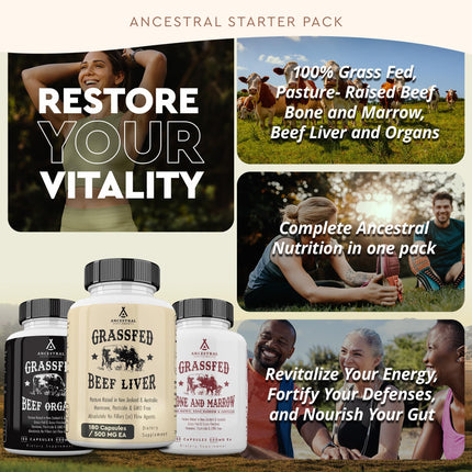 Ancestral Beef Organs Stack Variation – Organs Starter Pack | Ancestral Supplements