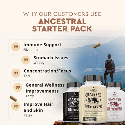Ancestral Beef Organs Stack Variation – Organs Starter Pack | Ancestral Supplements