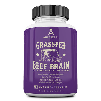 Ancestral Supplements Grass-Fed Beef Brain and Liver Capsules – Whole Food Brain Support