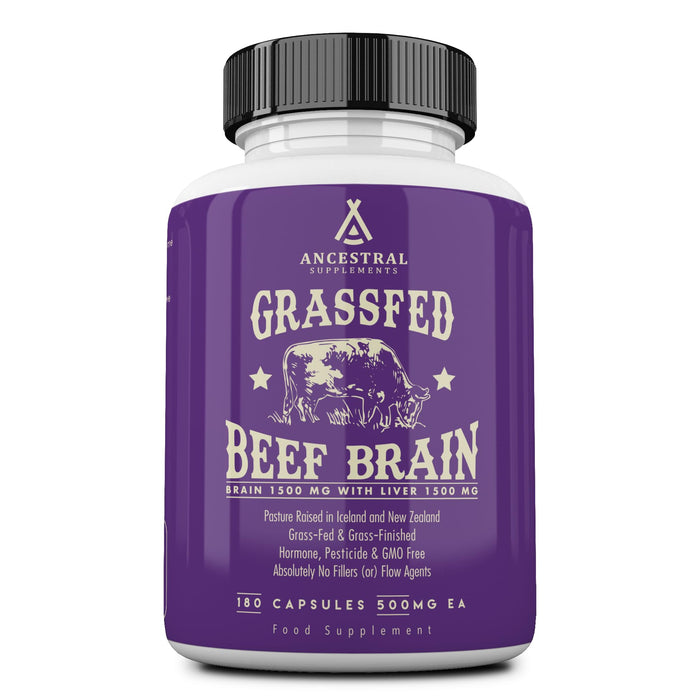 Ancestral Supplements Grass-Fed Beef Brain and Liver Capsules – Whole Food Brain Support