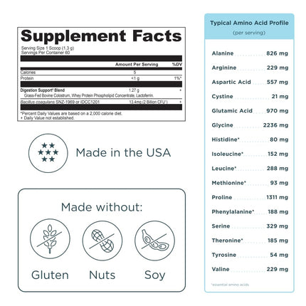 Ancient Nutrition Colostrum Superfood Powder – Grass-Fed, Unflavored, 60 Servings