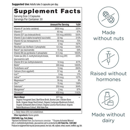 Ancient Nutrition Multivitamin for Men - 90 Count | Immune & Bone Support