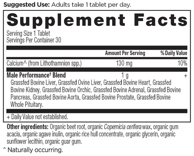 Ancient Nutrition Once Daily Organs for Men – Grass-Fed & Wild Organ Complex (30 Ct)