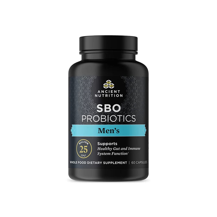 Ancient Nutrition SBO Probiotics for Men – 60 Count, 25B CFU, Gut & Immune Support