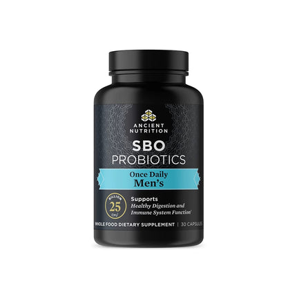 Ancient Nutrition SBO Probiotics for Men – Once Daily 30 Count, 25B CFU
