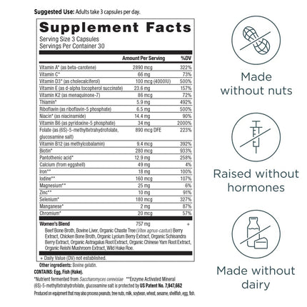 Ancient Nutrition Multivitamin for Women – Immune & Bone Health Support, 90 Count