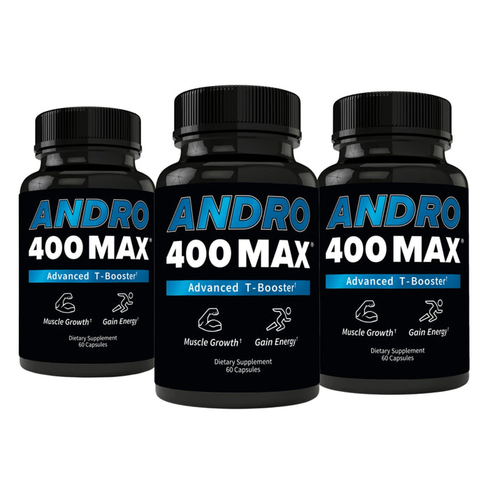 Andro400 Max Advanced T-Support & Nitric Oxide Booster – Tongkat Ali 100:1 + L-Arginine & L-Citrulline | 180 Capsules