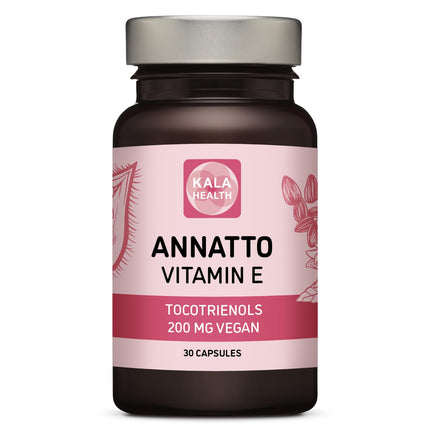 Annatto Tocotrienols Vegan Vitamin E - Tocopherol Free, 200mg, Non-GMO Antioxidant (30)