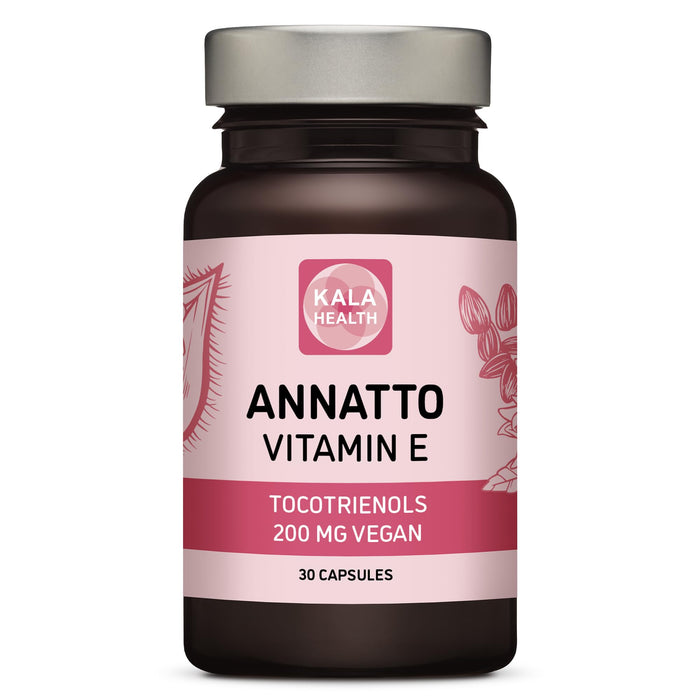 Annatto Tocotrienols Vegan Vitamin E - Tocopherol Free, 200mg, Non-GMO Antioxidant (30)