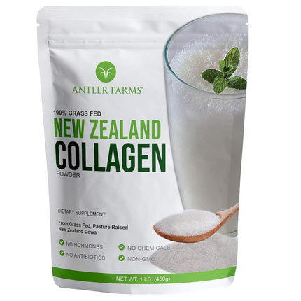 Antler Farms NZ Grass-Fed Collagen Powder – Unflavored, 1 lb, Hydrolyzed & Keto-Friendly