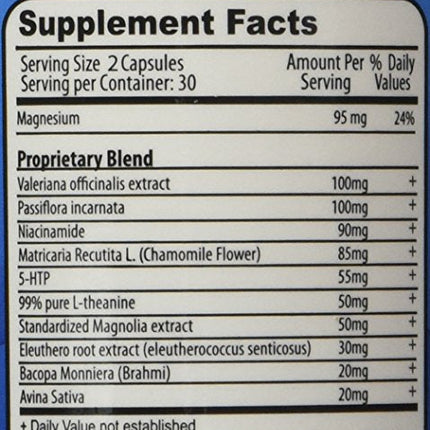 AnxiClear Day Formula – Mood Support with L-Theanine, 5-HTP & Valerian | 60 Capsules | Made in USA