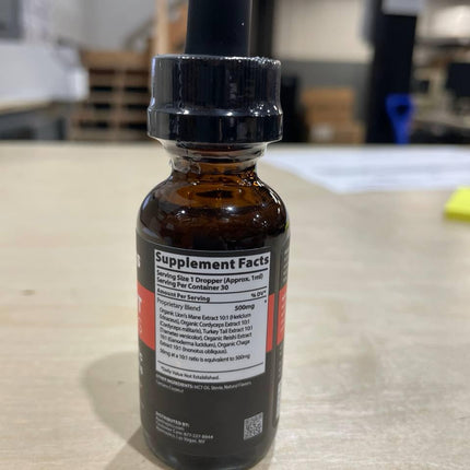Apetropics Smart Drops: Adaptogenic Mushroom Tincture - Peach Watermelon, 30 Servings