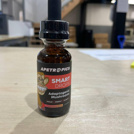 Apetropics Smart Drops: Adaptogenic Mushroom Tincture - Peach Watermelon, 30 Servings