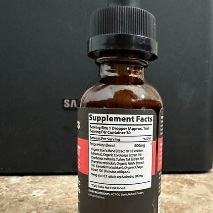 Apetropics Smart Drops: Adaptogenic Mushroom Tincture - Peach Watermelon, 30 Servings