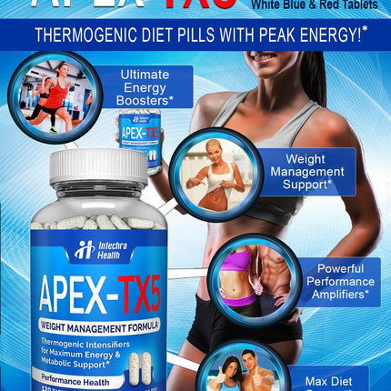 APEX-TX5 Weight Management Supplement - 120 Tablets - USA Made