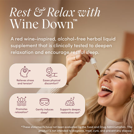 Apothékary Wine Down: Alcohol-Free Sleep Drops with Blue Vervain & Tart Cherry