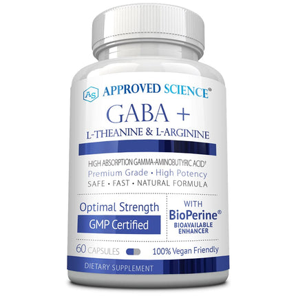 Approved Science GABA+ – Calm, Sleep & Mood Support | 60 Vegan Capsules