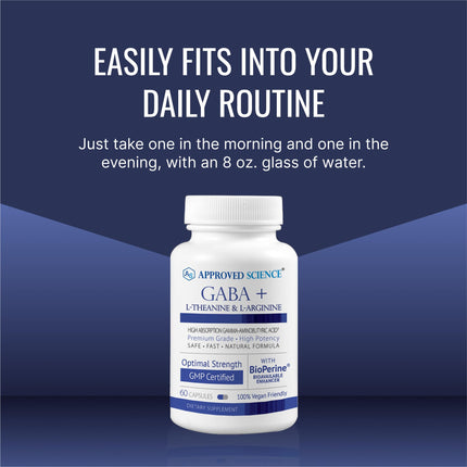 Approved Science GABA+ – Calm, Sleep & Mood Support | 60 Vegan Capsules