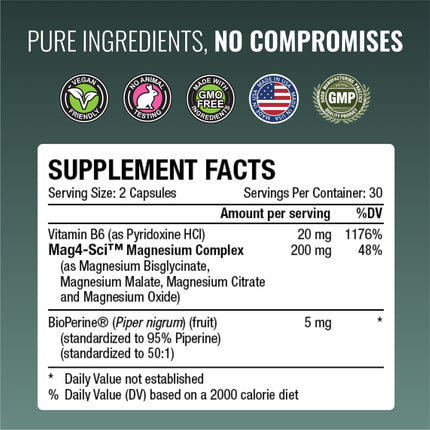 Approved Science Magnesium Complex | High Absorption Magnesium (60 Capsules)