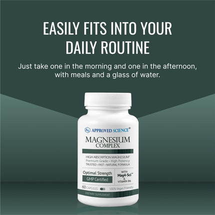 Approved Science Magnesium Complex | High Absorption Magnesium (60 Capsules)