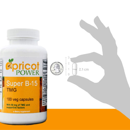 Apricot Power Super B-15 Pangamic Acid – Non-Toxic B-15, 100 Veg Caps