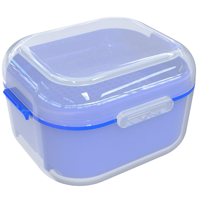 ARGOMAX Denture Case - Soaking Cup for Dentures, Retainers & Clear Braces