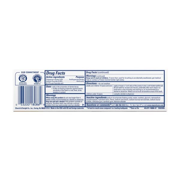 ARM & HAMMER Sensitive Teeth & Gums Toothpaste 4.5 oz Pack of 6