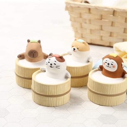 Aroma Ceramic Stone Diffuser [Japan Import] - Non-Electric Passive Aromatherapy Diffuser, Cute Animal Design (Bathing Dog)