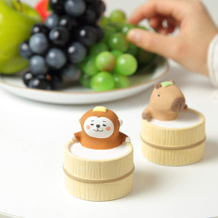 Aroma Ceramic Stone Diffuser [Japan Import] - Non-Electric Passive Aromatherapy Diffuser, Cute Animal Design (Bathing Dog)
