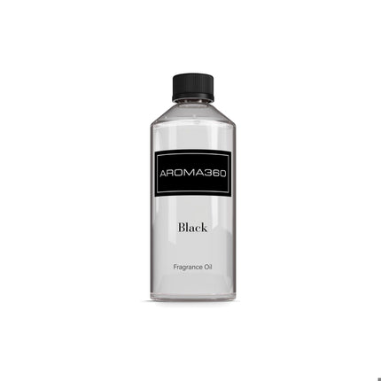 Aroma360 Black Diffuser Oil Blend | Luxury Essential Aromatherapy for Reed Diffusers | Sage, Tiaré Flower & Saffron | 16.9 oz (500 mL)