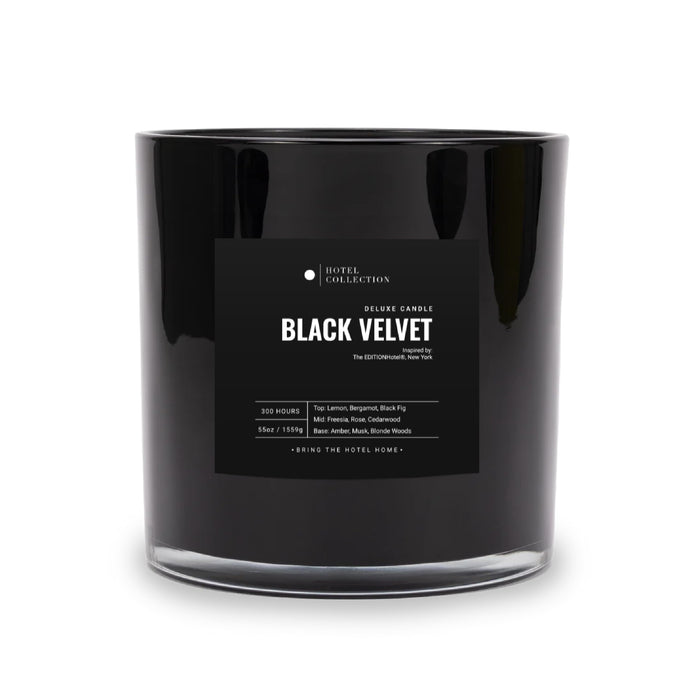 Aroma360 Black Velvet Scented Candle 55oz – Luxury Hotels Inspired, 300 Hour Burn Time