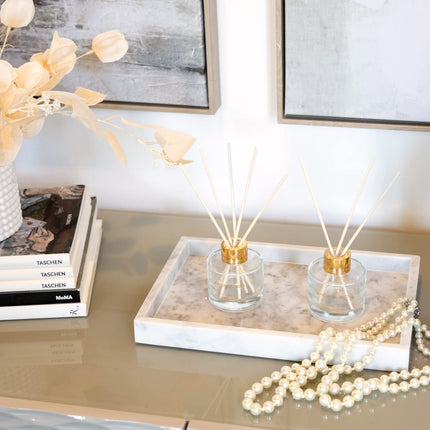 Aroma360 Escapade Paris Collection Reed Diffuser Duo | Luxury Aromatherapy Diffusers - Lemon, Ocean, Bergamot & Jasmine