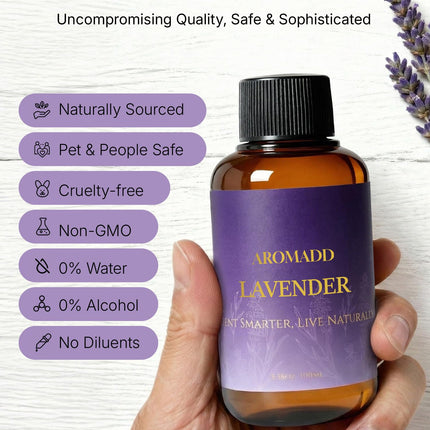 Aromadd Lavender Diffuser Oil — Hotel-Inspired Lavender for Waterless Diffusers, 3.38 fl oz