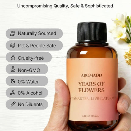 Aromadd Years of Flowers Diffuser Oil – Hotel-Inspired Freesia & Osmanthus, 3.38 fl oz