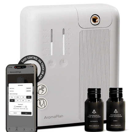 AromaPlan 5-Star Cold Air Scent Diffuser – Whole-House, App Control, 2 Scents Included
